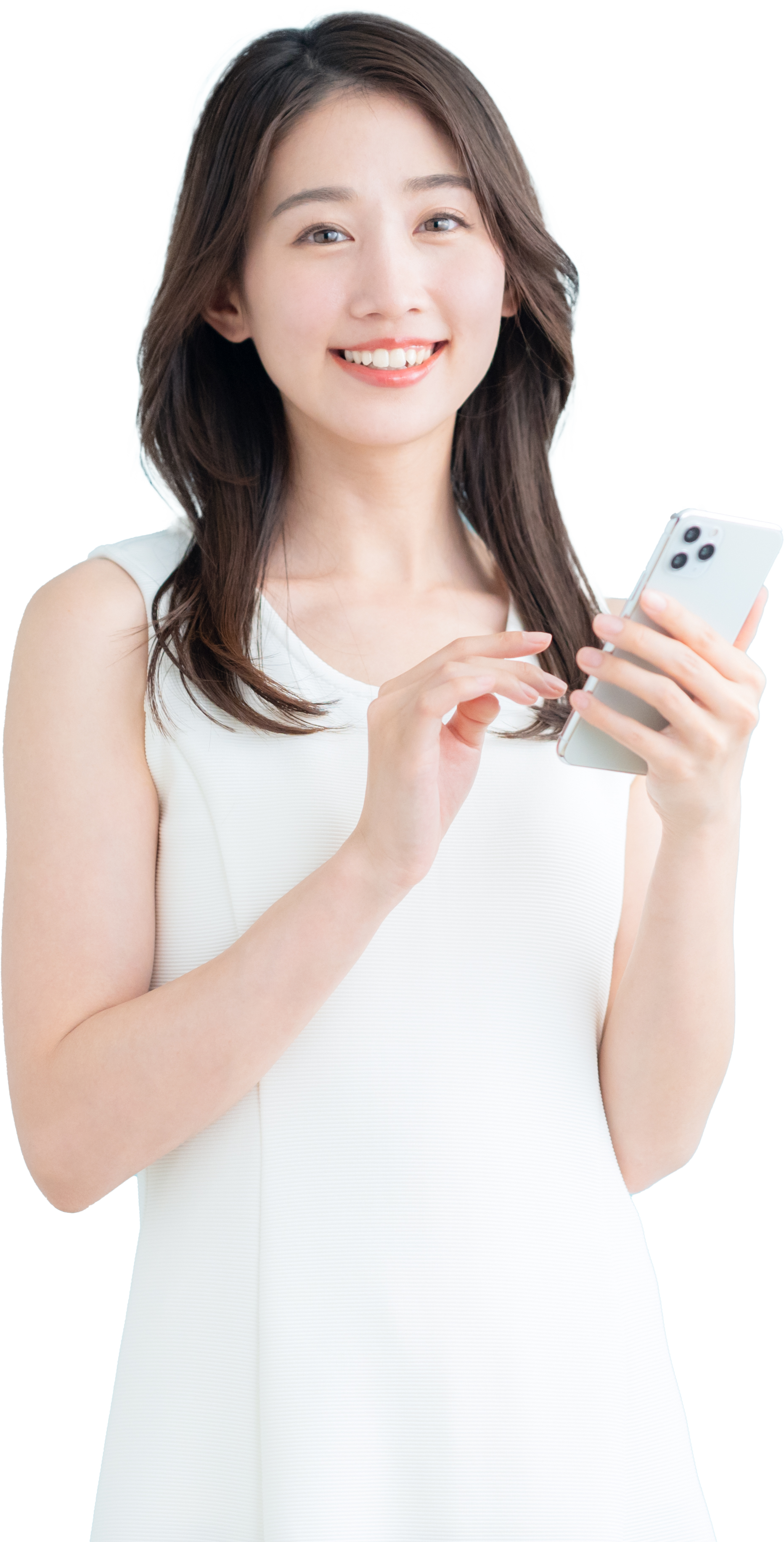 利用者が笑顔になる女性のイメージ